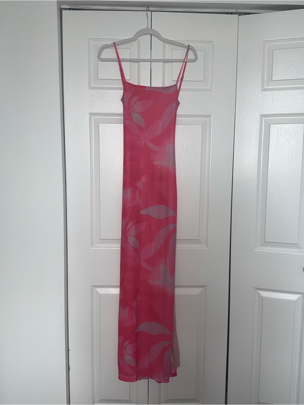 Peppermayo Pink Floral Maxi Dress - Women's Spaghetti Strap Lace up